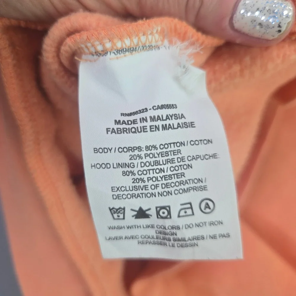 Jordan Hoodie Jumpman Colorblock Pullover Small Orange Black Graphic Fleece 2593